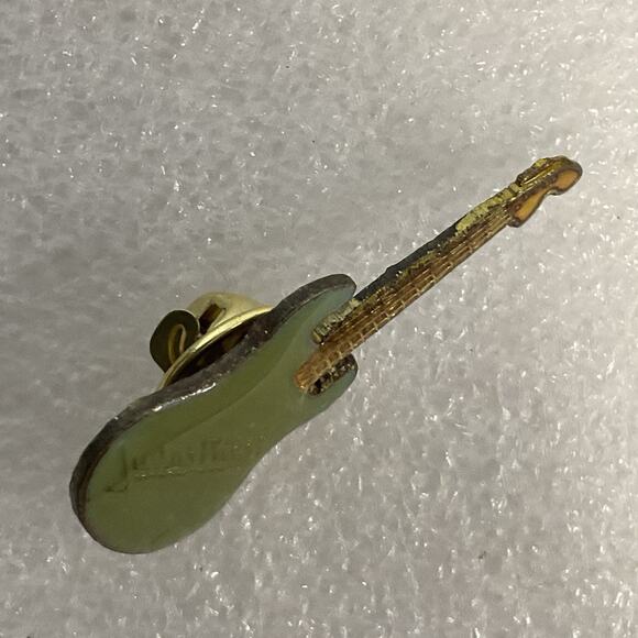 Judas Priest Teal & Gold Guitar Enamel Metal Vintage Pin Pinback GnuCollectibles - Picture 4 of 9